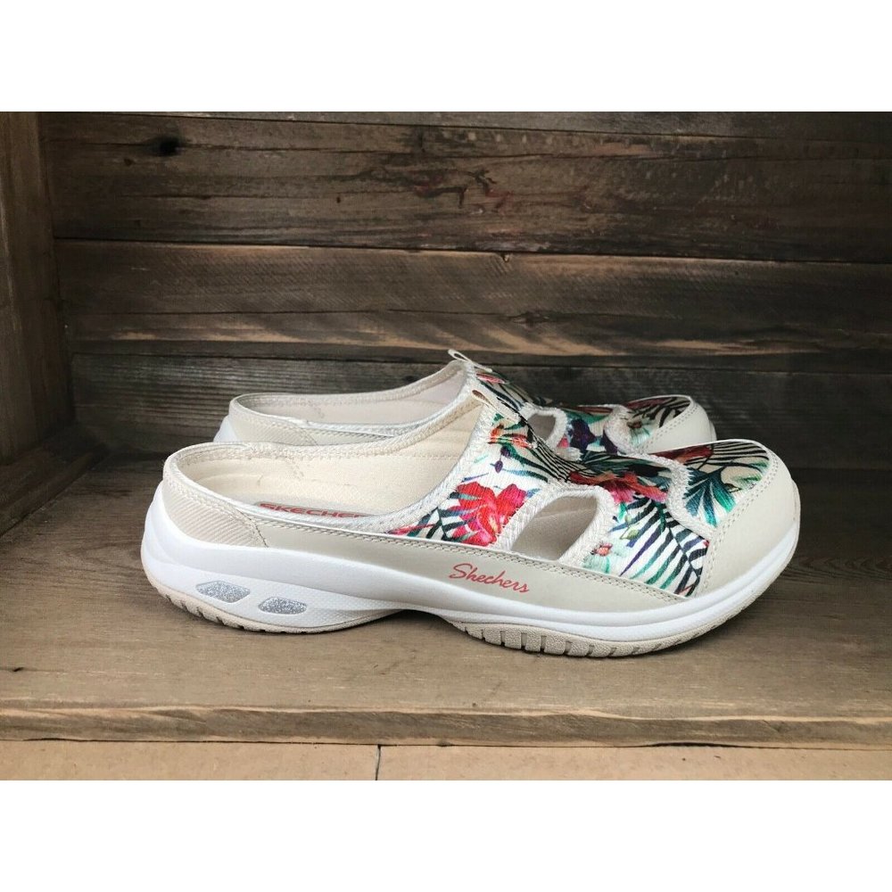 🔥🔥WOMEN'S SIZE 9 SKECHERS FLORAL MULES COMMUTE